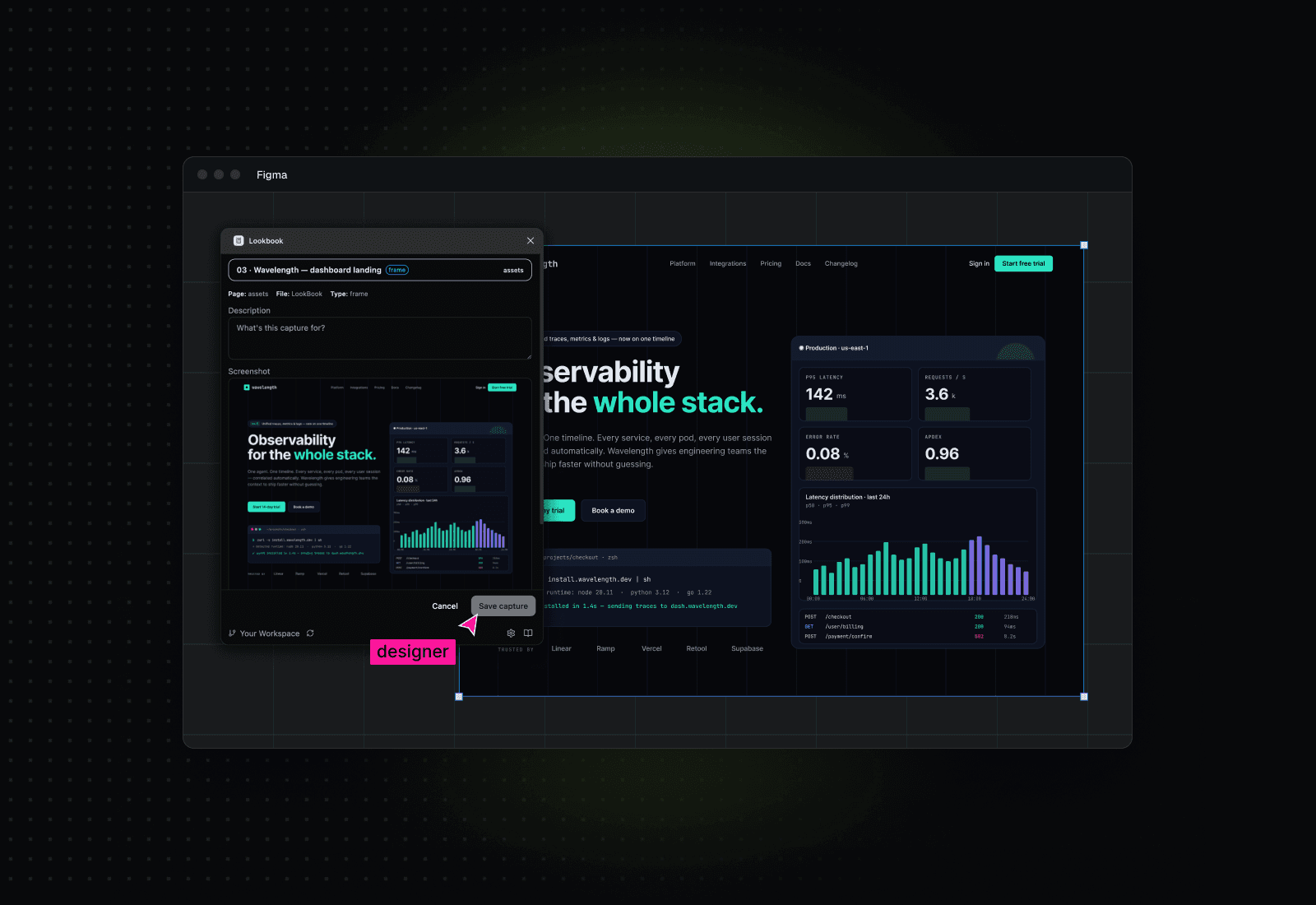 Capturing a frame from inside the Figma plugin